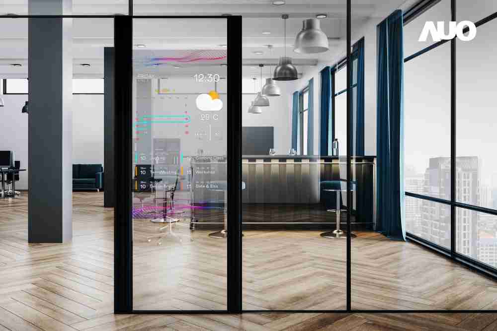 60吋Micro LED透明窗屏显示器，，，，可依需求调整并延伸应用于不同场域，，，包括汽车侧窗或家庭玄关、、、、智慧橱窗、、商业展示等面向，，提供丰富的信息娱乐内容